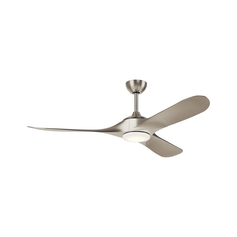 Mylo 60″ Weather+ Ceiling Fan Painted Brushed Nickel
