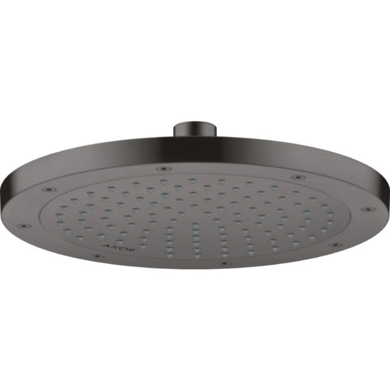 Showerhead ShowerSolutions 1 Function Brushed Black Chrome 9-7/8 Inch 1.75 Gallons per Minute Rain