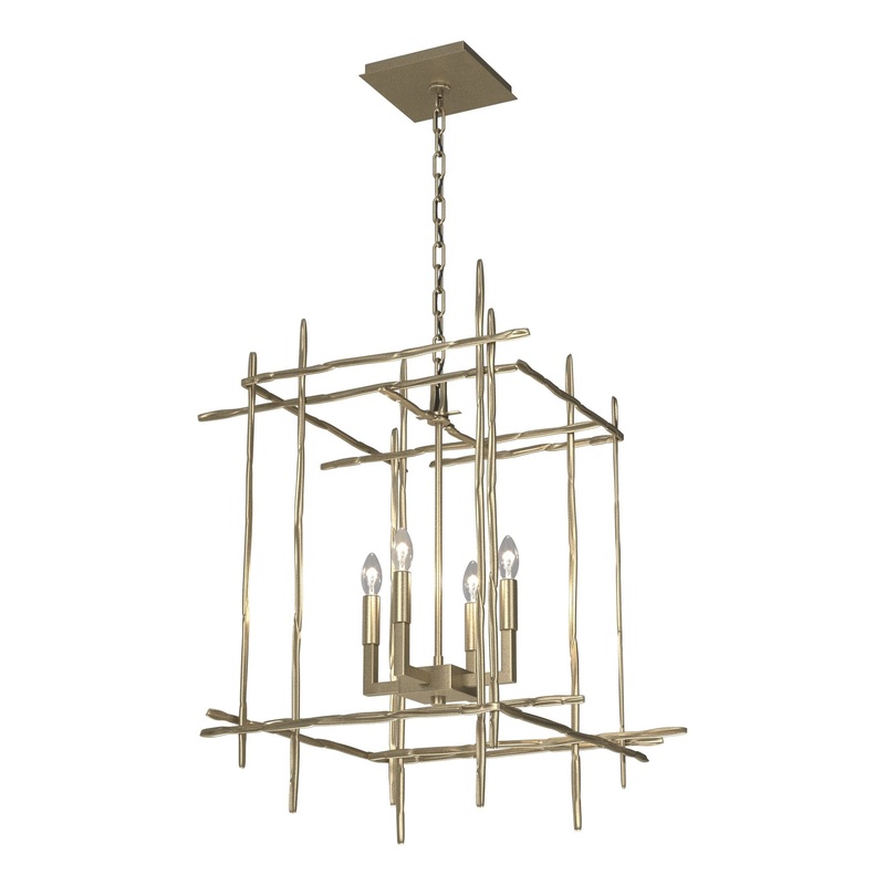 Tura 4-Light Medium Chandelier Soft Gold