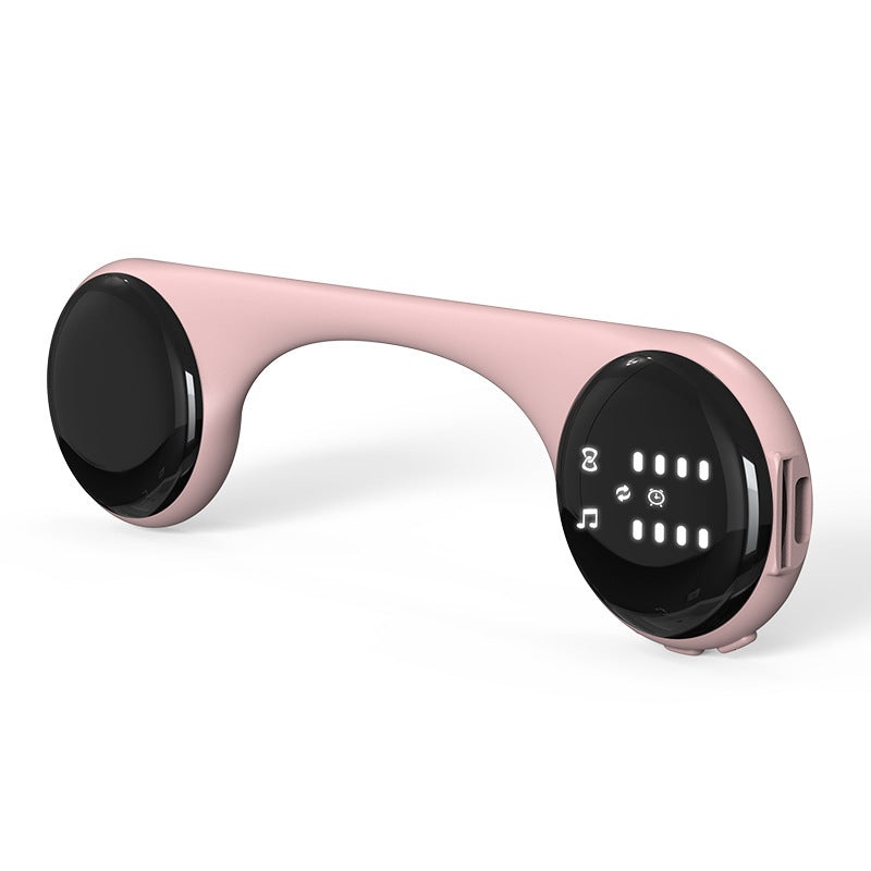 Under-Pillow Bone Conduction Sleep Speaker – Bluetooth 5.4, White Noise, TF Card, LED Display & Timer(Pink)