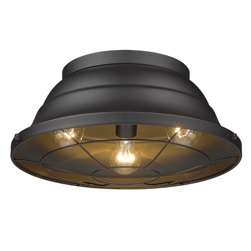 Bartlett Outdoor Flush Mount in Natural Black