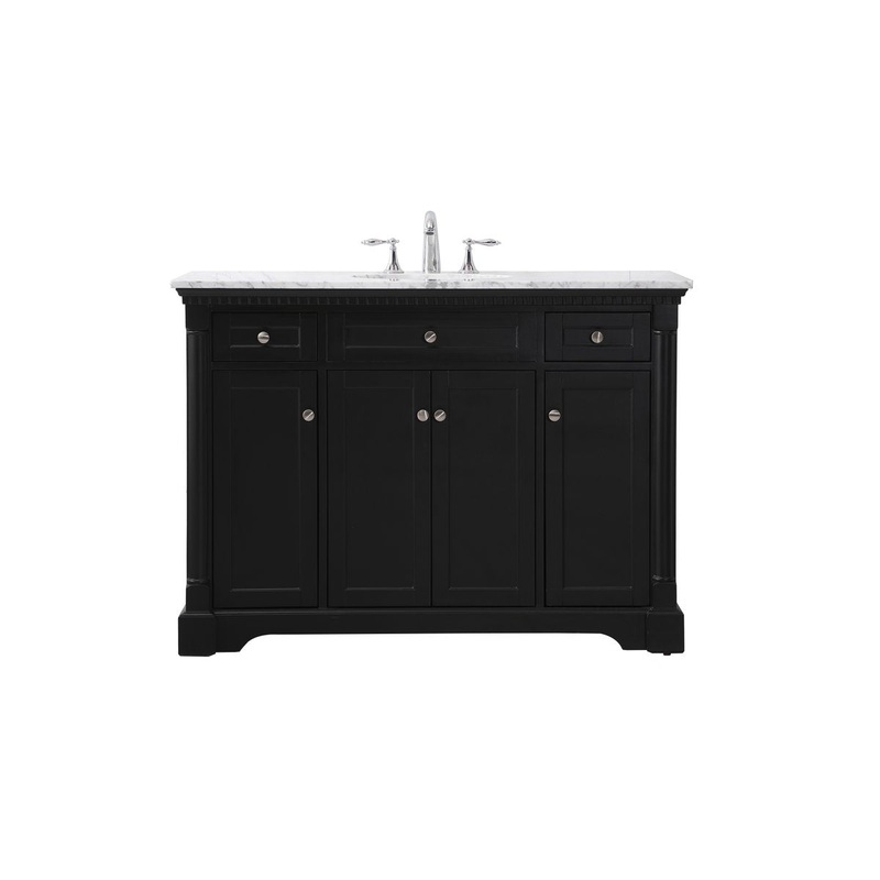 Bathroom Vanity Set from the Clarence Collection in Black Finish by Elegant Lighting