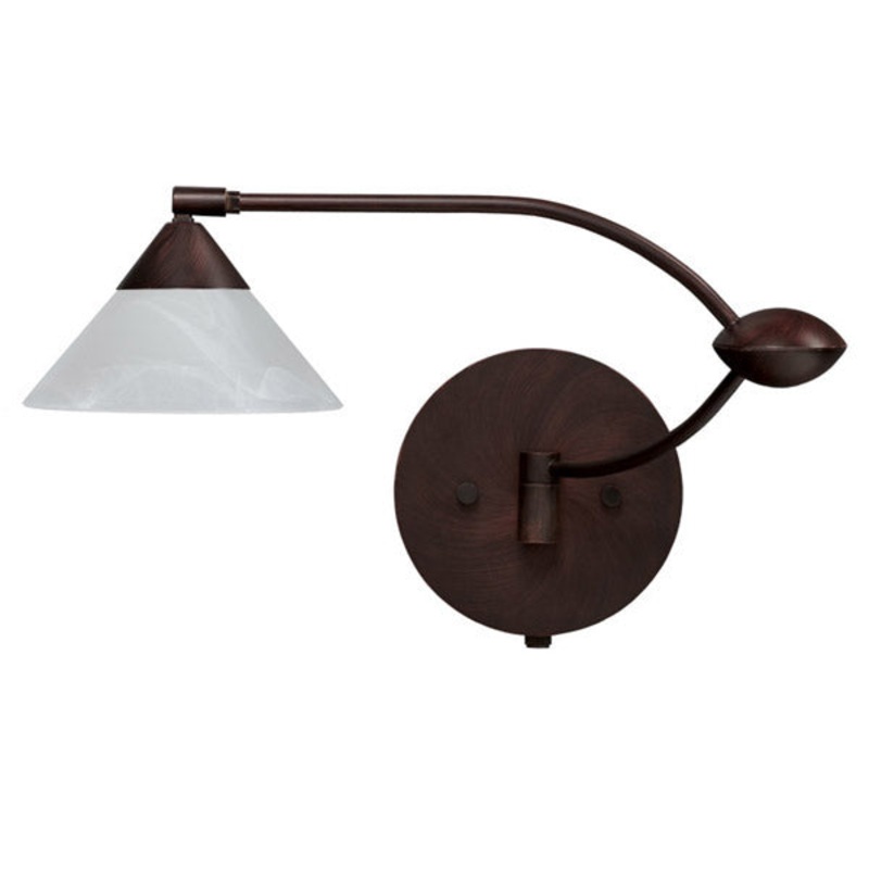 Besa 1WU-117652-BR Kona One Light Swing Arm Wall Sconce Bronze (Discontinued)