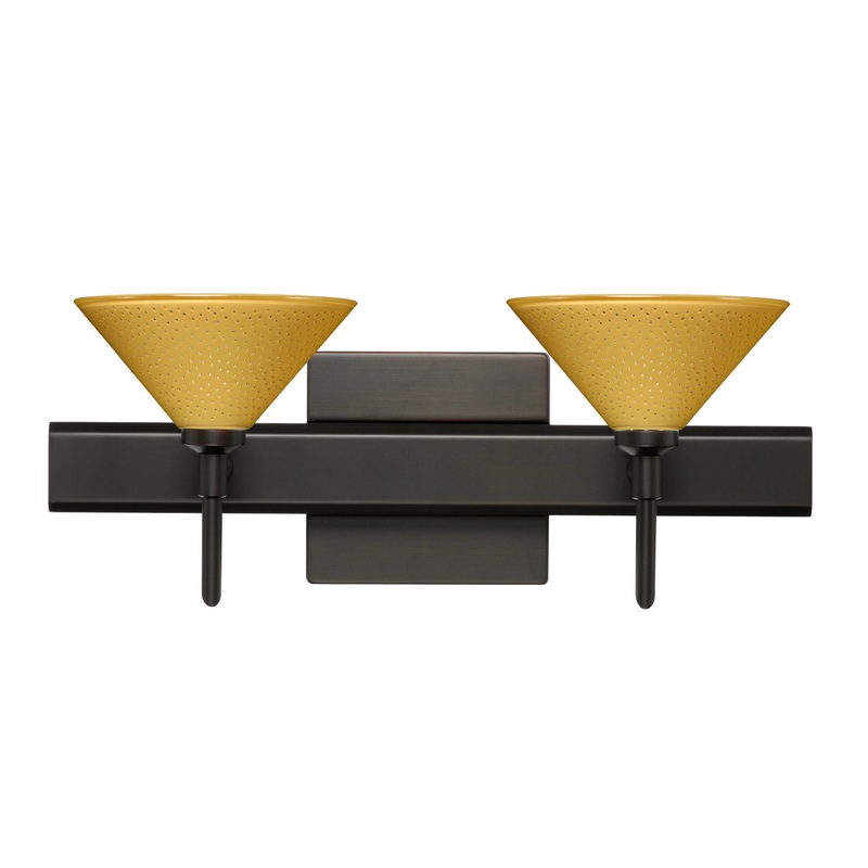 Besa 2SW-282490-BR-SQ Kona Two Light Wall Sconce Bronze