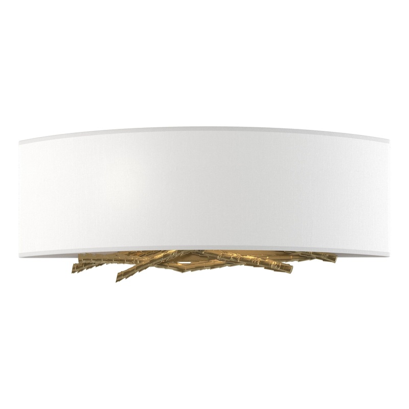 Brindille Sconce Modern Brass Natural Anna Shade (SF)