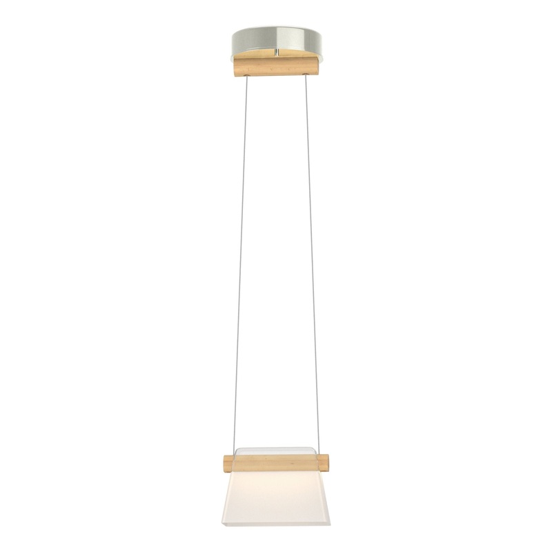 Cowbell LED Mini Pendant Sterling Clear Glass with Frosted Diffuser (YE)