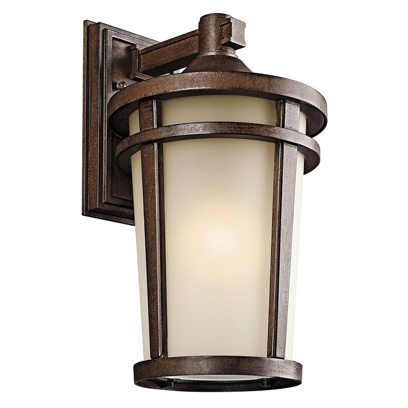 Kichler 49073BST One Light Outdoor Wall Mount, Brown Stone