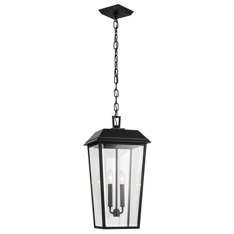 Kichler 59122BKT Two Light Outdoor Pendant, Textured Black