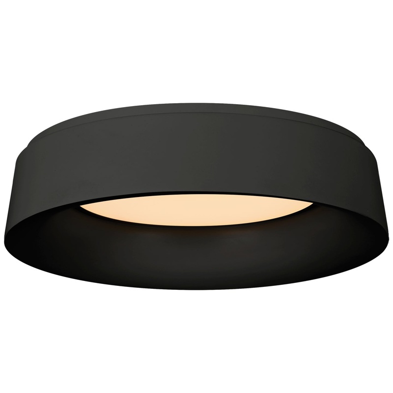 LED Flush Mount from the Halo Collection in Matte Black Finish by Visual Comfort Signature