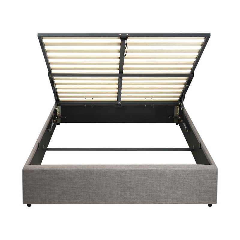 Oikiture Bed Frame Queen Size Gas Lift Base With Storage