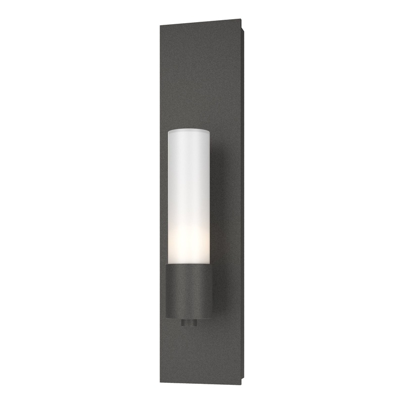 Pillar 1-Light Sconce Natural Iron Opal Glass (GG)