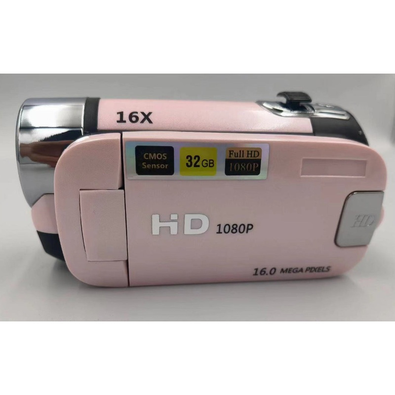 Pink Capture Life’s Moments: HD 1080P Digital Camcorder – 16MP Photos, 16X Digital Zoom, 2.7 LCD Screen”