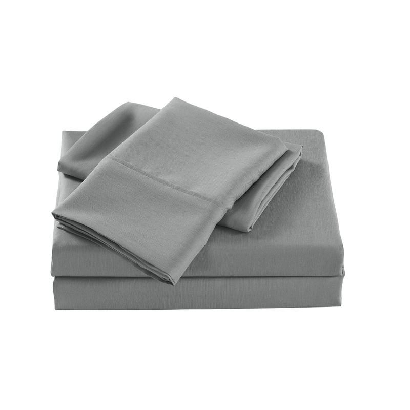 Royal Comfort 2000 Thread Count Bamboo Cooling Sheet Set Ultra Soft Bedding – King – Mid Grey