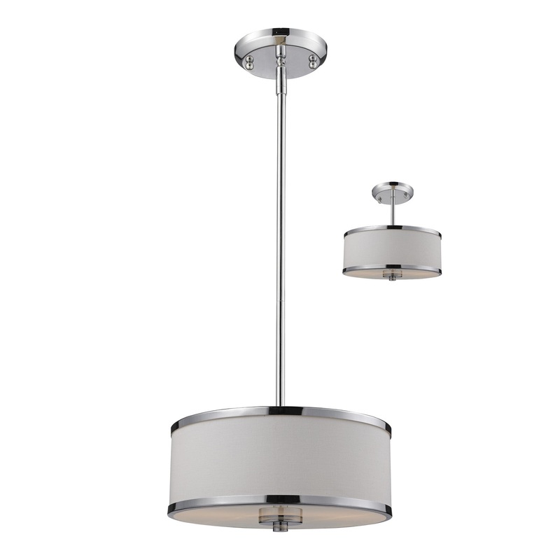 Two Light Pendant from the Cameo Collection in Chrome Finish by Z-Lite