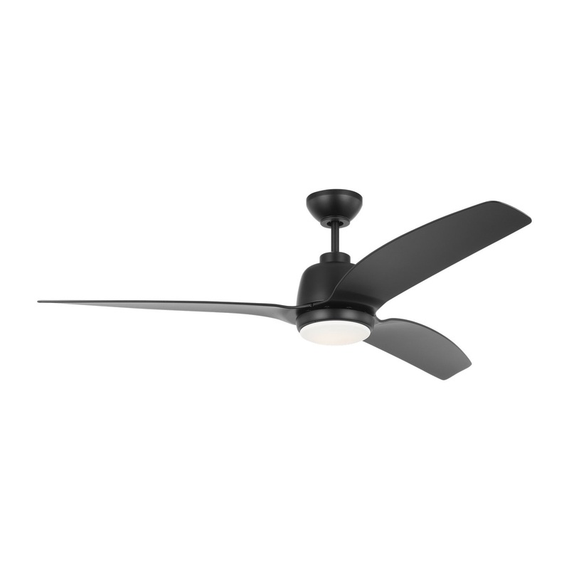 60″Ceiling Fan from the Avila Collection in Midnight Black Finish by Visual Comfort Fan