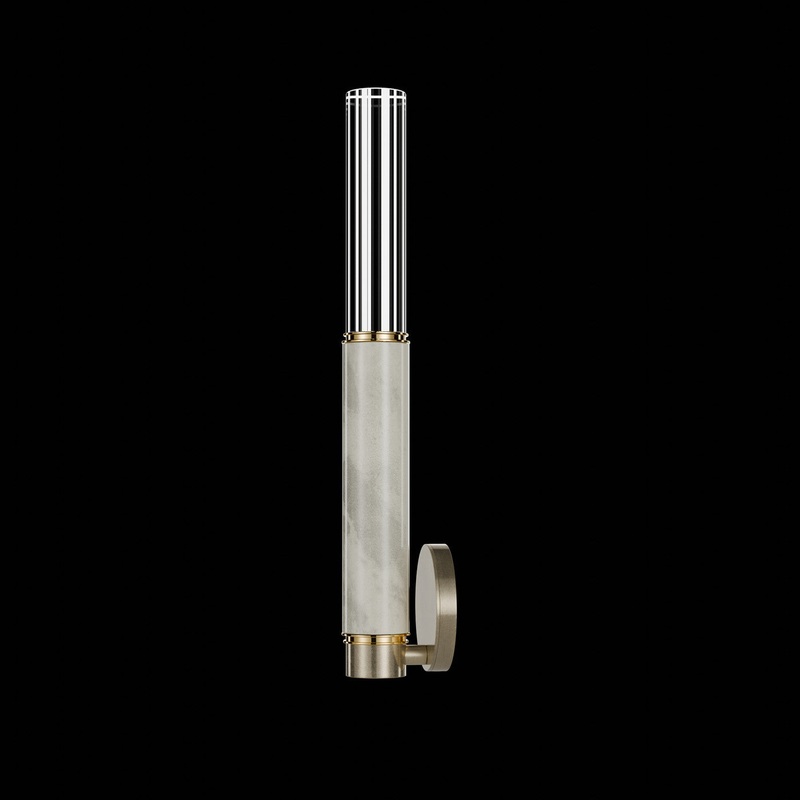 Antonia 21.75″H Sconce Soft Gold Leaf/Brass/Smoke