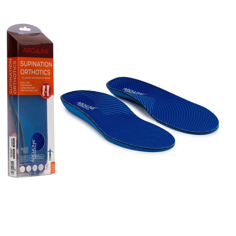Archline Supination Orthotic Insoles – Full Length Unisex Plantar Fasciitis High Arch – Euro 40