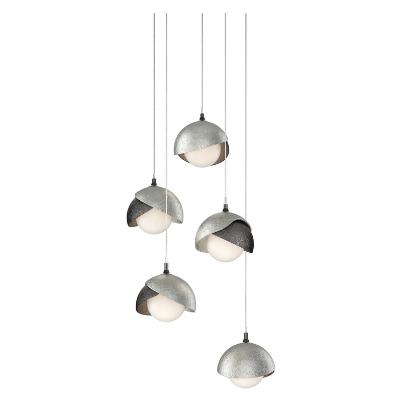 Brooklyn 5-Light Double Shade Pendant Ink Sterling