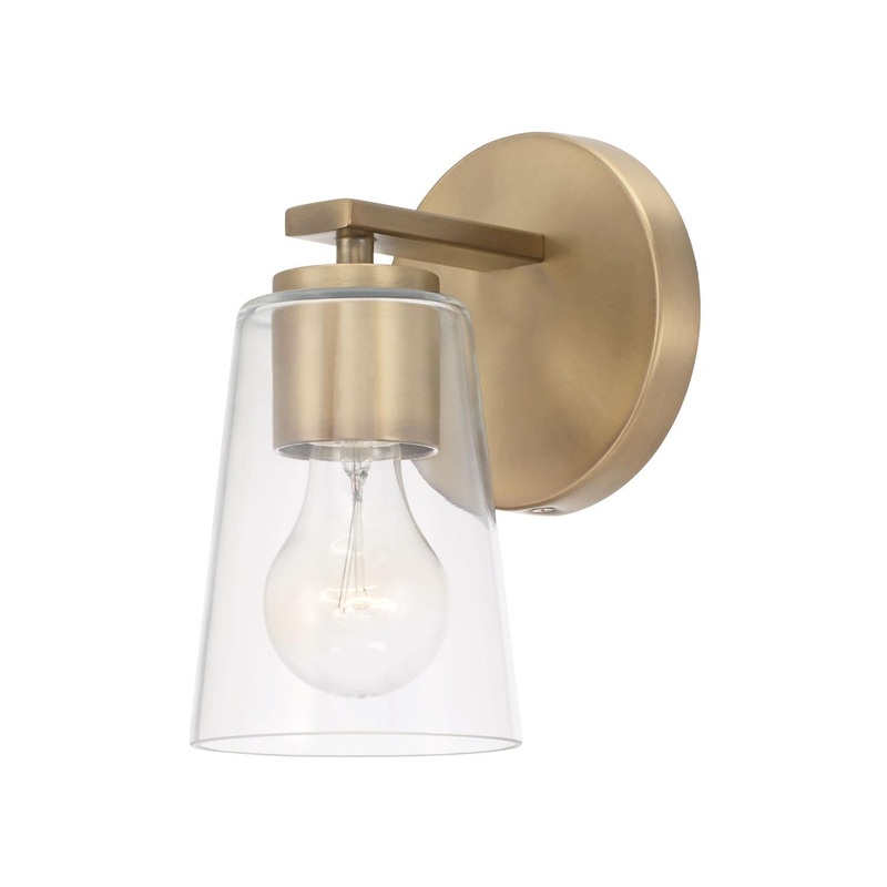Capital Lighting 648611AD-537 Portman 1 Light Sconce Aged Brass