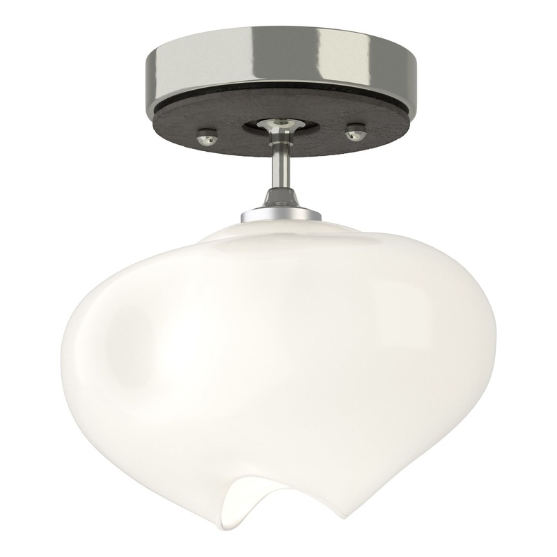 Ume 1-Light Semi-Flush Sterling Dark Smoke