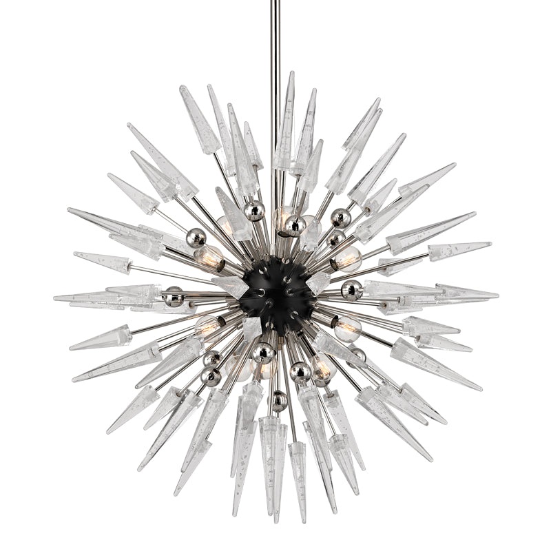 12 Light Chandelier from the Sparta Collection in Polished Nickel Finish by Hudson Valley