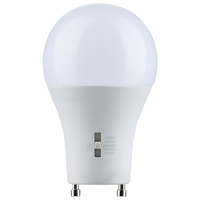 12 Watt A19 LED – Bi Pin GU24 Base – CCT Selectable – 120 Volt – White Finish Light Bulb by Satco