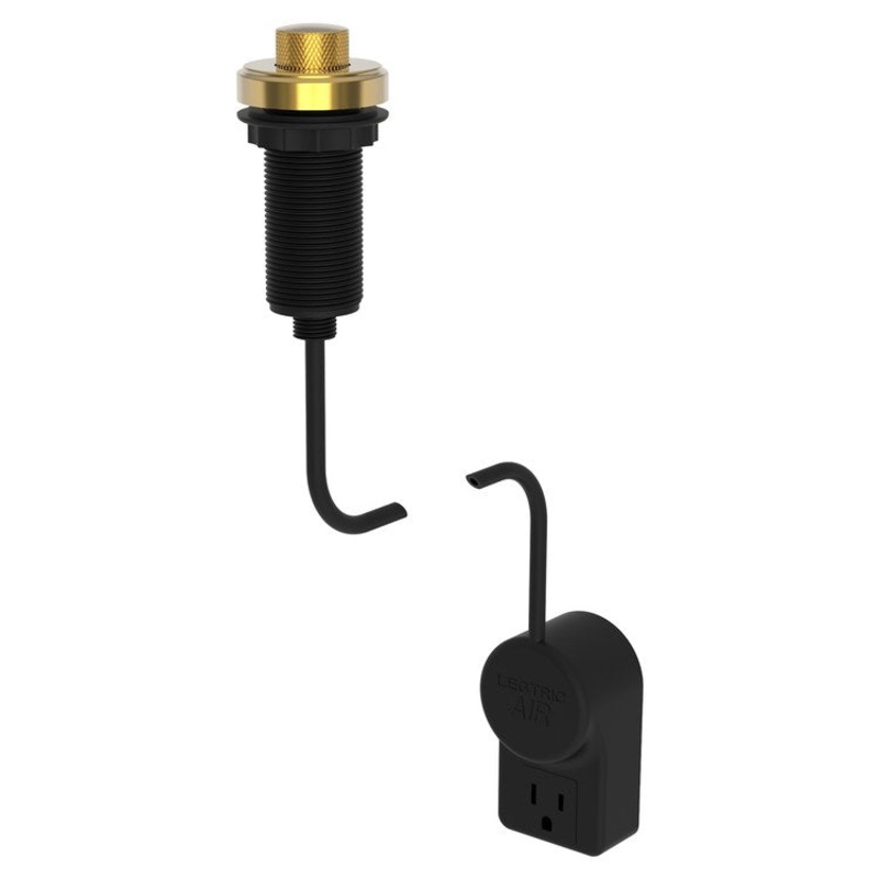 Air Activation Switch Muncy Disposer with Power Adapter Polished Gold PVD Brass