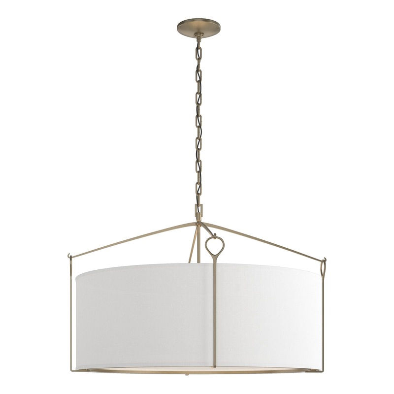 Bow Large Pendant Soft Gold Natural Anna Shade (SF)
