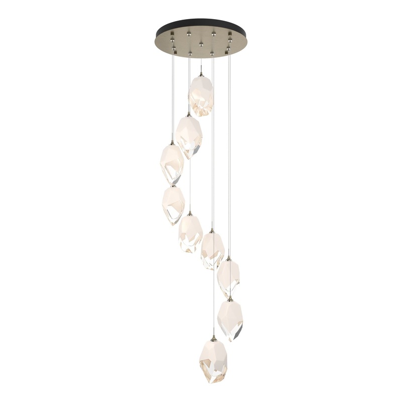 Chrysalis 9-Light Large Crystal Pendant Soft Gold White Crystal (WP)