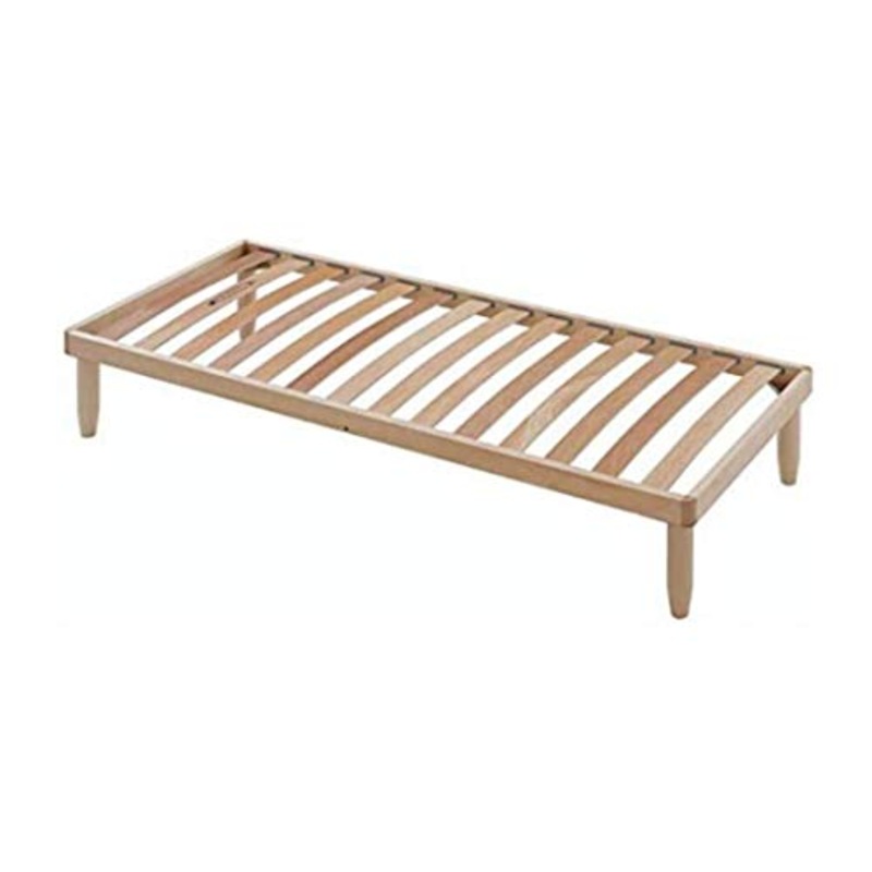 Evergreenweb – Rete una Piazza e Mezza Fissa 120×190 alta 35 cm a Doghe in Legno Naturale ORTOPEDICA Base per Letto o Materasso Rinforzata Traverso Centrale 4 Gambe Smontabili Base da Incasso, OFFERTA
