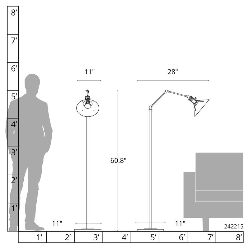 Henry Floor Lamp Ink Natural Iron