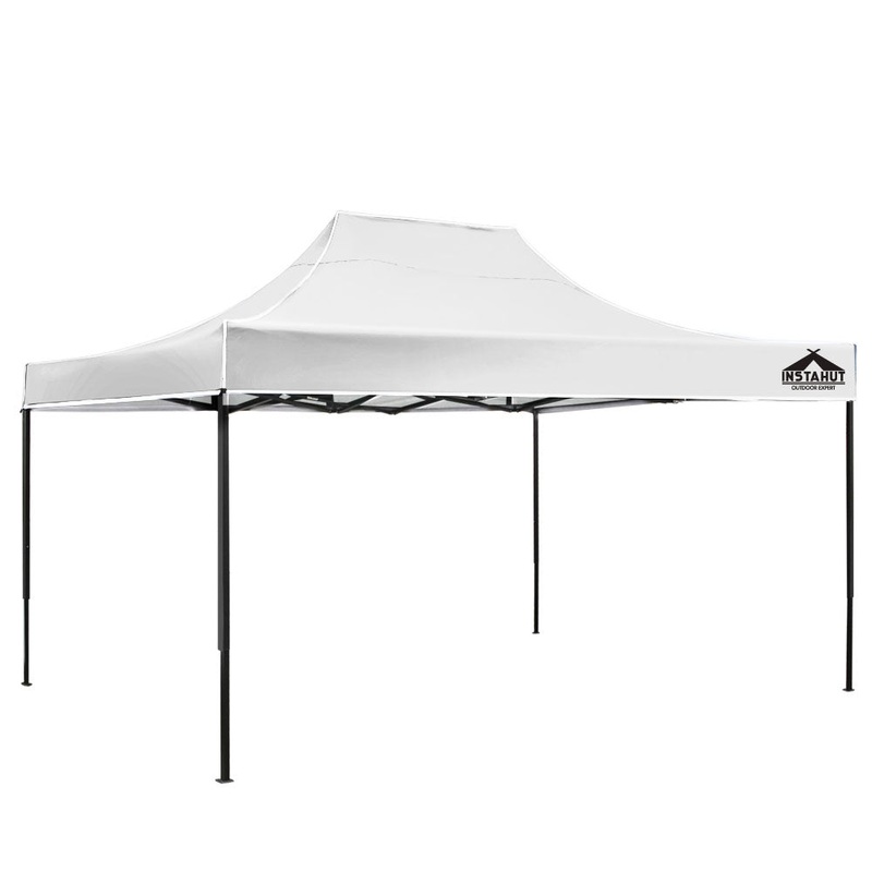 Instahut Gazebo Pop Up Marquee 3×4.5 Folding Tent 500D Oxford Fabric White