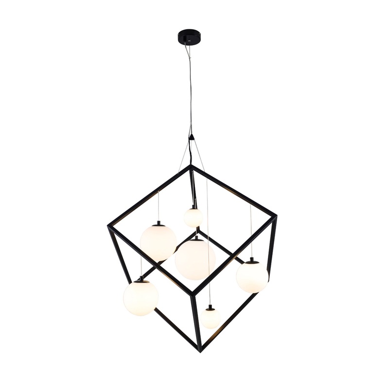 LED Pendant from the Pixie Collection in Matte Black Finish by Justice Designs