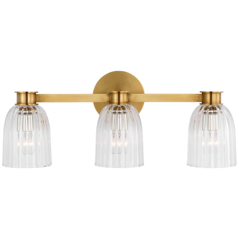 LED Vanity Light from the Asalea Collection in Hand-Rubbed Antique Brass Finish by Visual Comfort Signature