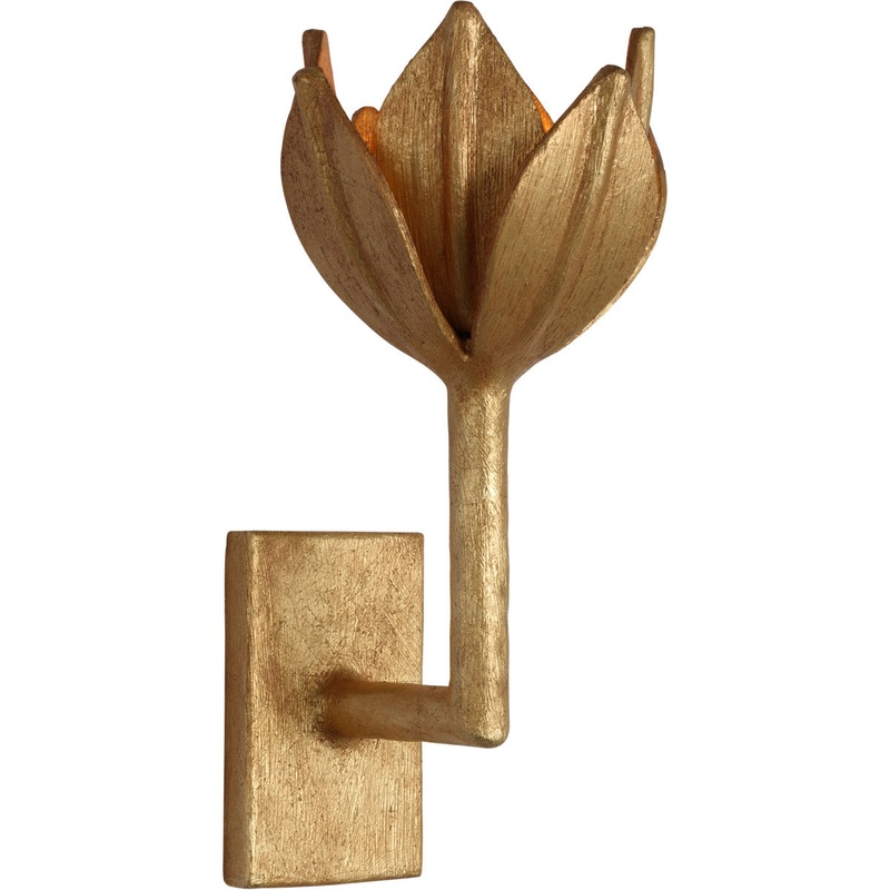 LED Wall Sconce from the Alberto Collection in Antique Gold Leaf Finish by Visual Comfort Signature