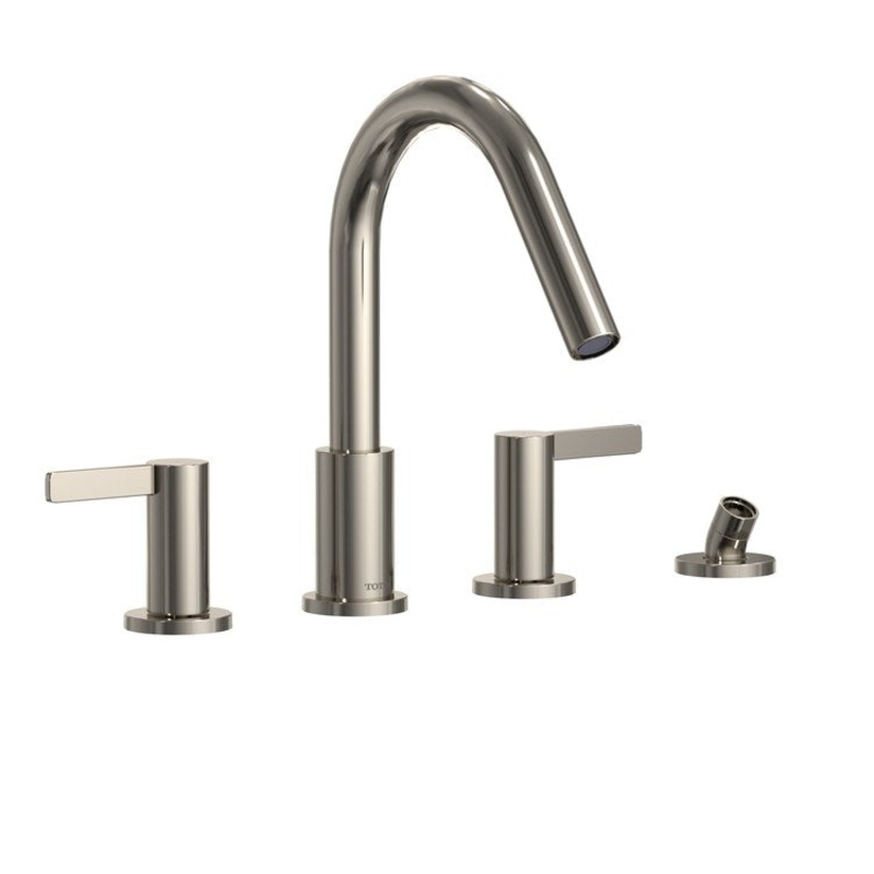 Roman Tub Trim GF Includes Handshower Outlet and Hose Less Handshower 2 Lever Polished Nickel ADA 8-11/16 Inch Reach