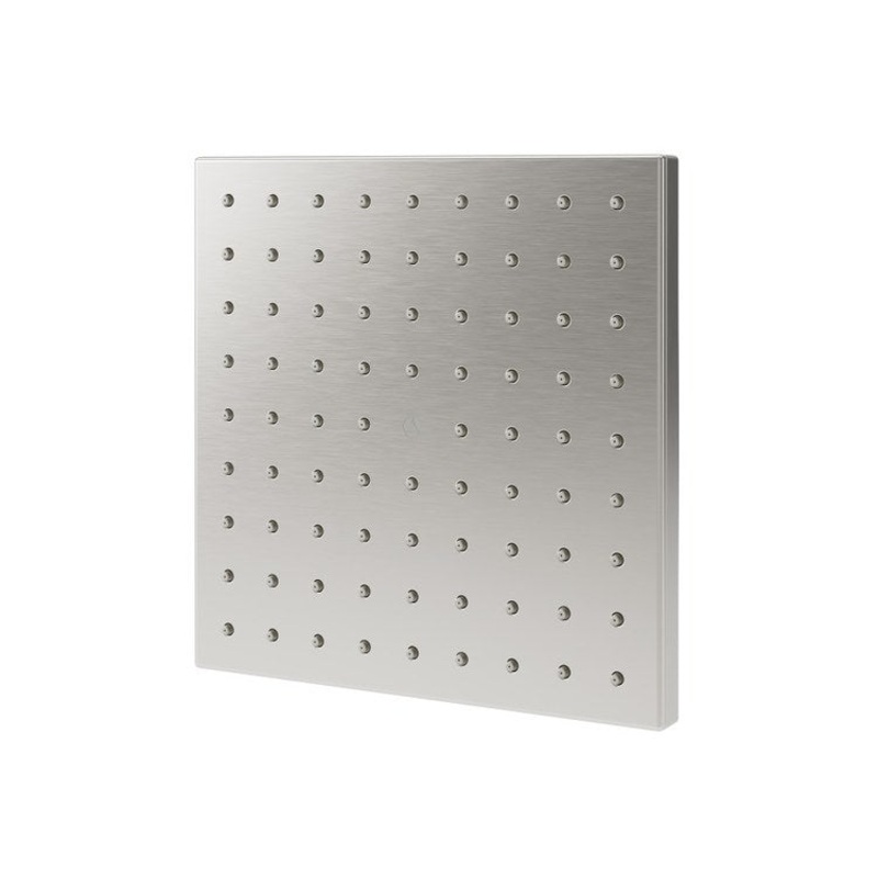 Showerhead HydroMersion 1 Functions Square Satin Nickel 8 Inch 2.0 Gallons per Minute Rubber Nozzles