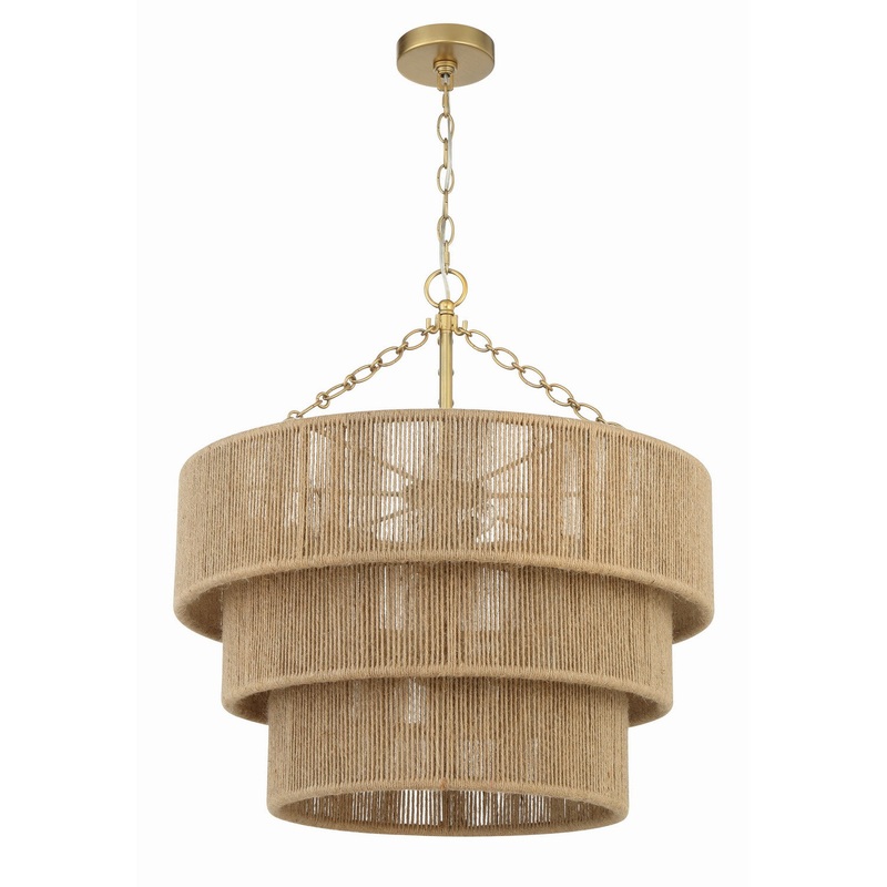 Ten Light Chandelier from the Shyla Collection in Soft Gold Finish by Crystorama