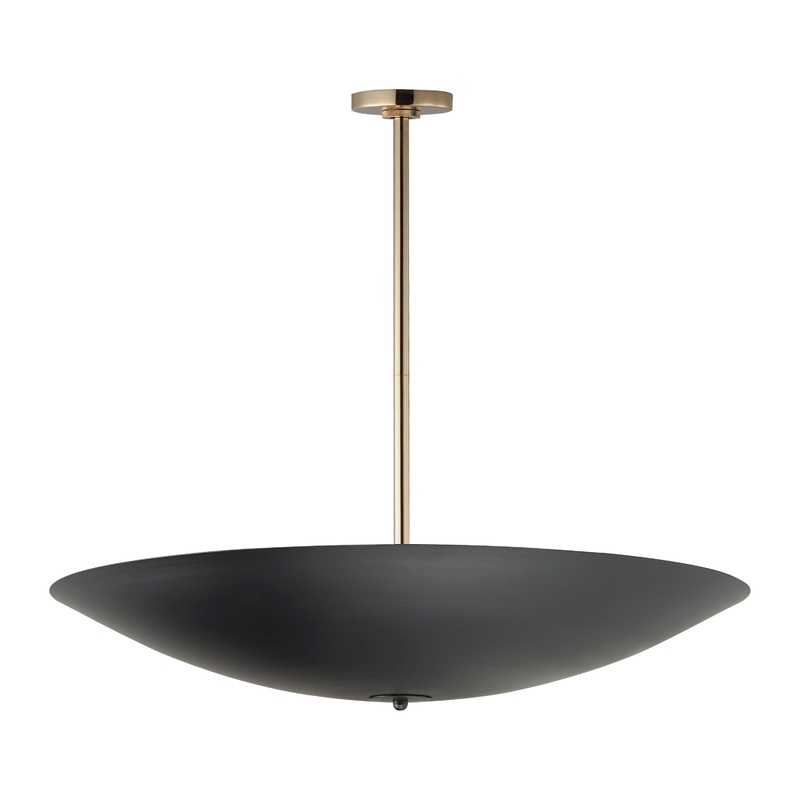 Vesta 36″ LED Pendant/Semi-Flush French Gold and Black