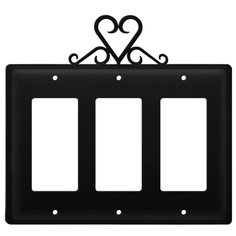 Village Wrought Iron EGGG-51 Triple Heart Triple GFI Cover CUSTOM Product