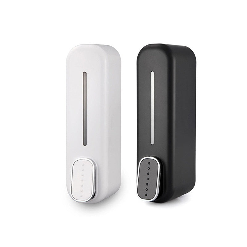 2 Pcs (White + Black) Modern Wall-Mounted Press Soap Dispenser – 300ml Refillable Pump for Bathroom & Kitchen