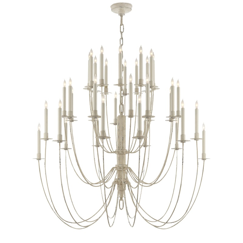 36 Light Chandelier from the Erika Collection in Belgian White Finish by Visual Comfort Signature