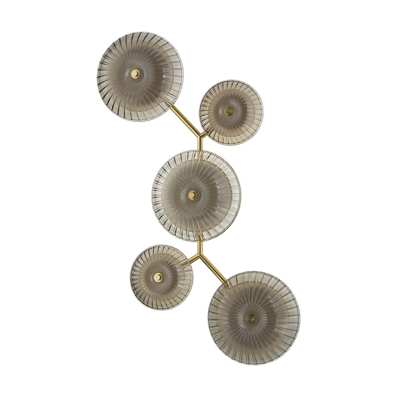 Birmingham 5-Light LED Wall Sconce Vintage Polished Brass