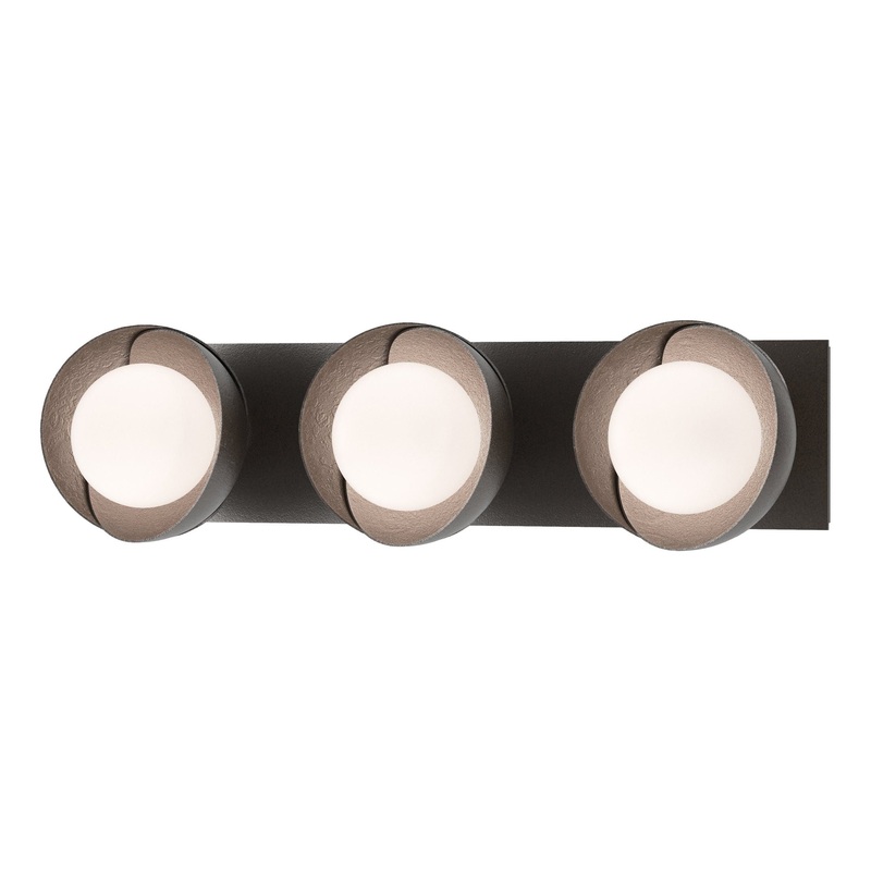 Brooklyn 3-Light Straight Double Shade Bath Sconce Oil Rubbed Bronze Oil Rubbed Bronze