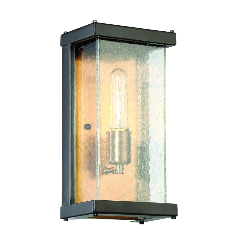 Craftmade Z9902-MNPAB Farnsworth One Light Wall Mount Midnight/Patina Aged Brass (Discontinued)