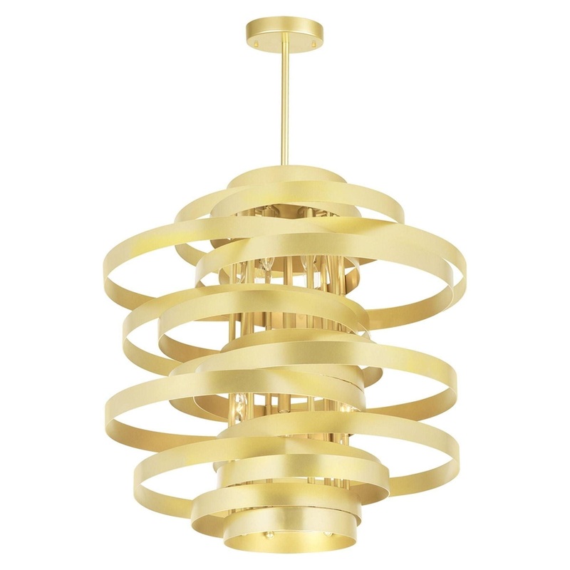 Elizabetta Chandelier Gold Leaf