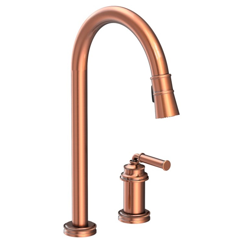Kitchen Faucet Taft 1 Lever ADA Antique Copper Pull Down Spout Height 10-1/5 Inch 1.8 Gallons per Minute