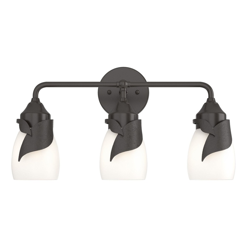 Lapas 3-Light Bath Sconce Oil Rubbed Bronze Opal Glass (GG)