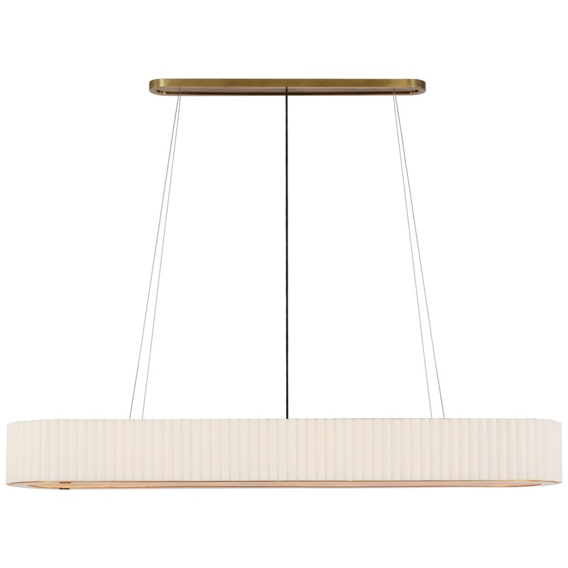 LED Linear Chandelier from the Palati Collection in Hand-Rubbed Antique Brass Finish by Visual Comfort Signature