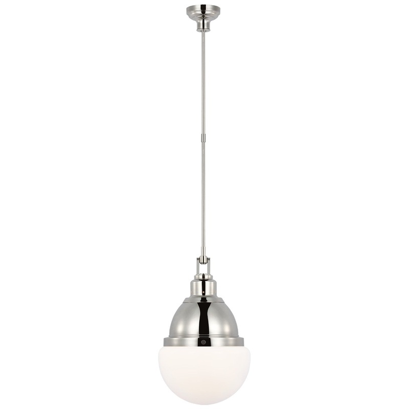 LED Pendant from the Bernard Collection in Polished Nickel Finish by Visual Comfort Signature